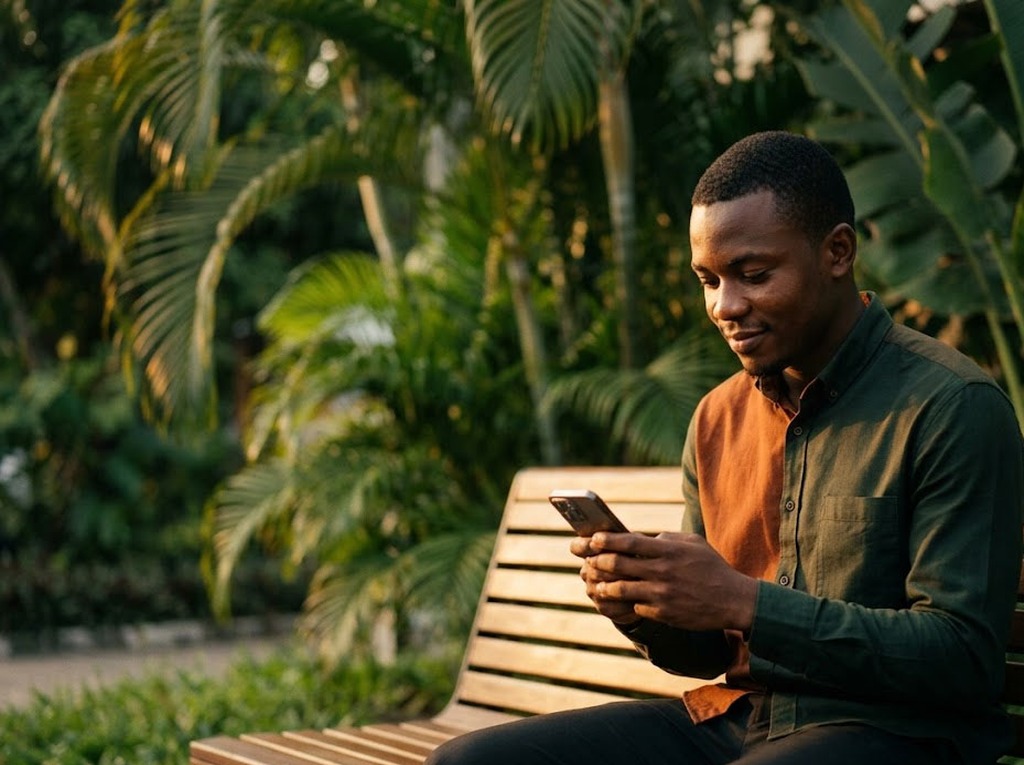 Client VisionFund by AfriCap utilisant l'application mobile
